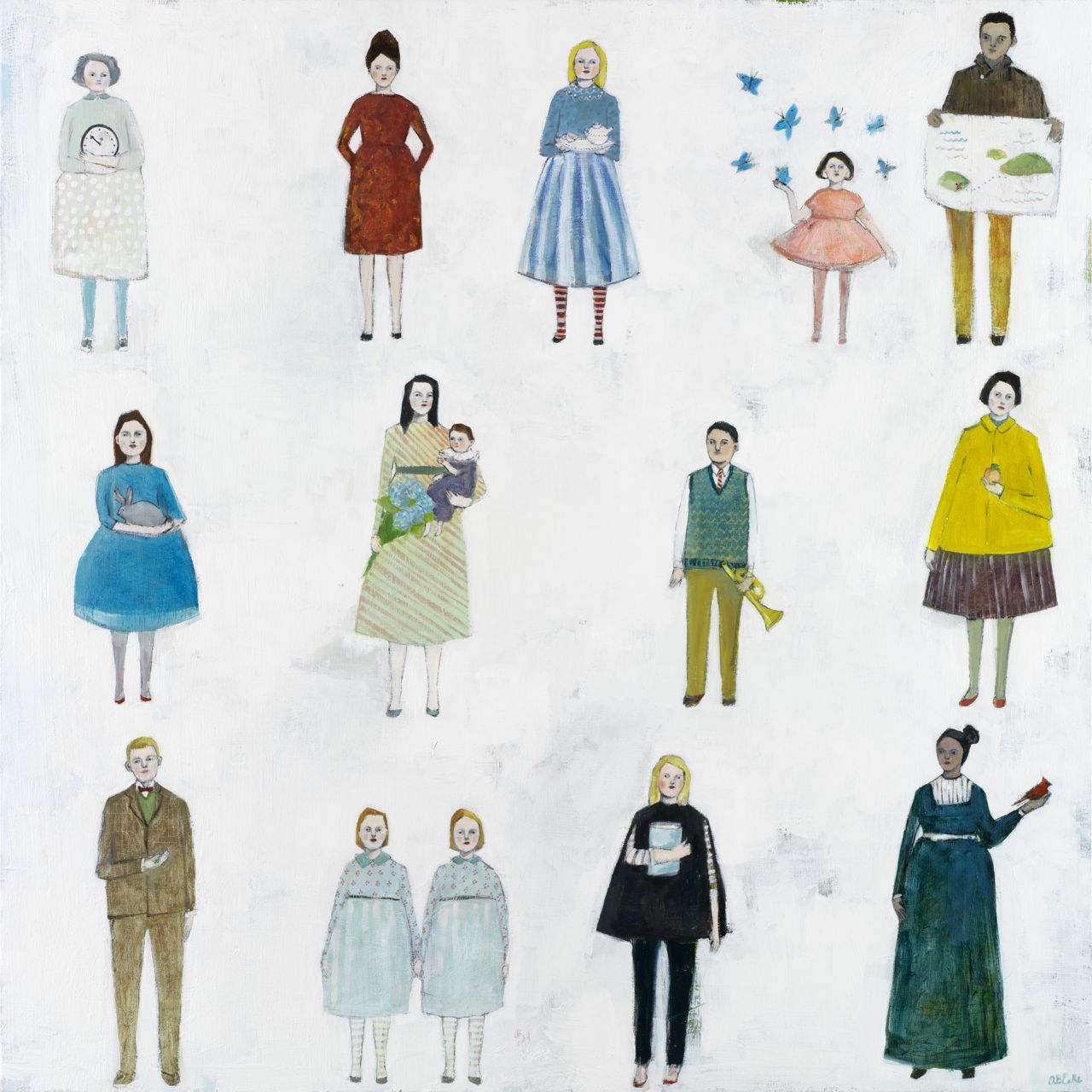 15 people holding on to that which will determine their fate print by Amanda Blake