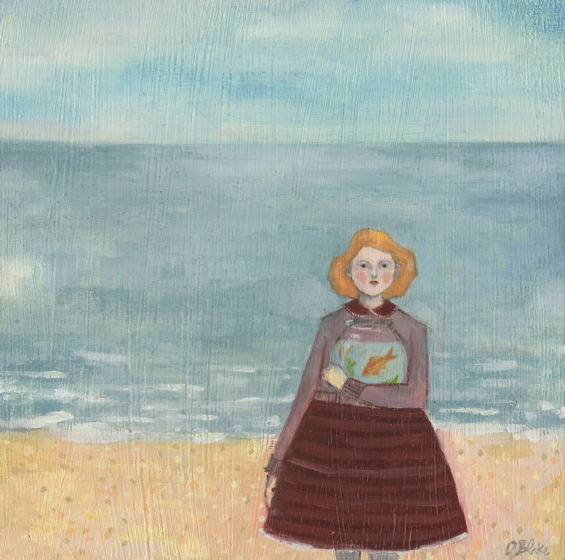 She was letting go original painting by Amanda Blake