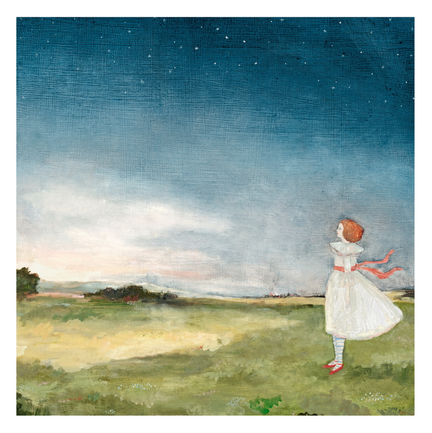 Lucy waits for the sun print by Amanda Blake
