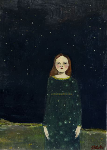 the night was a part of her original painting by Amanda Blake