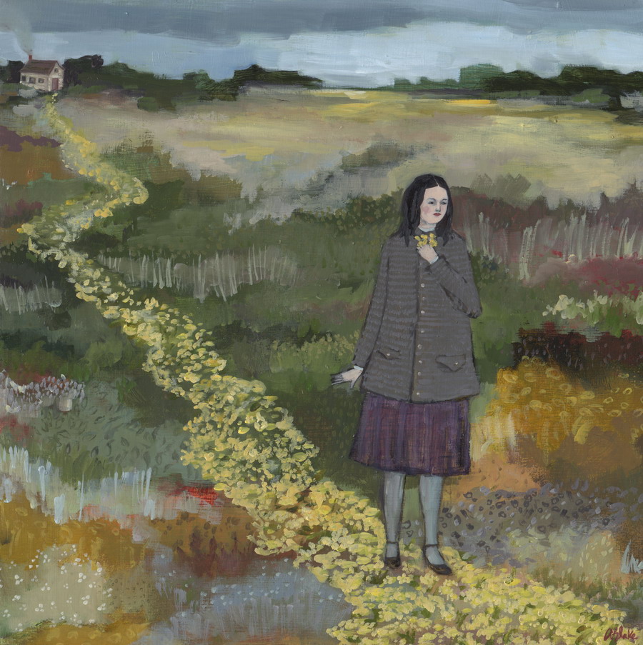 The world showed her where to go original painting by Amanda Blake