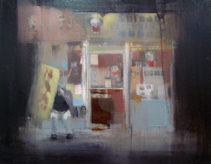 Waiting #81 original painting by Brett Amory