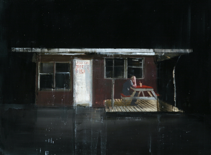 Waiting #108 original painting by Brett Amory