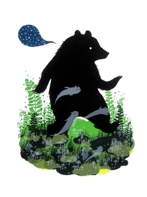 Ghost Bear print by Diana Sudyka