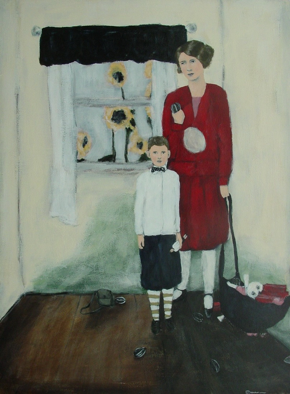 Planting the seed original painting by Elizabeth Bauman