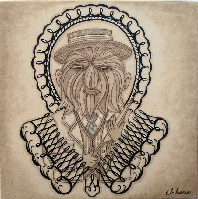 Fur Face original painting by Evan B. Harris