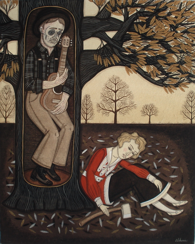 Hidden in the Hollow of the Pines original painting by Evan B. Harris