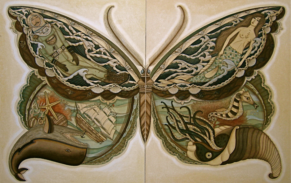 Sea Wings original painting by Evan B. Harris