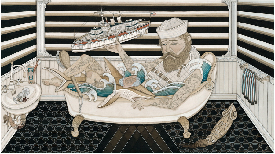 Shark Soap print by Evan B. Harris