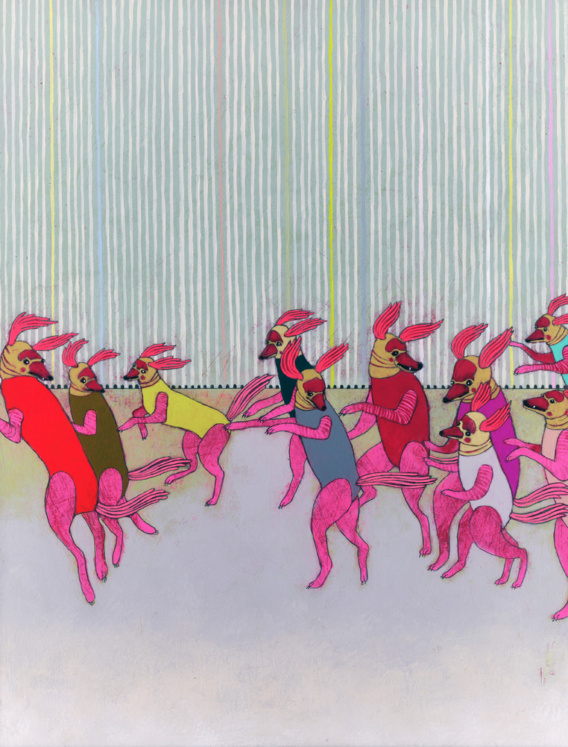 Running original painting by Jennifer Davis