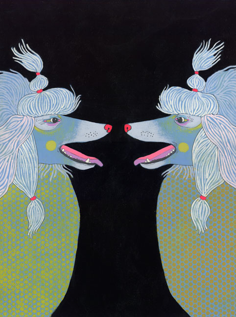 Poodles original painting by Jennifer Davis