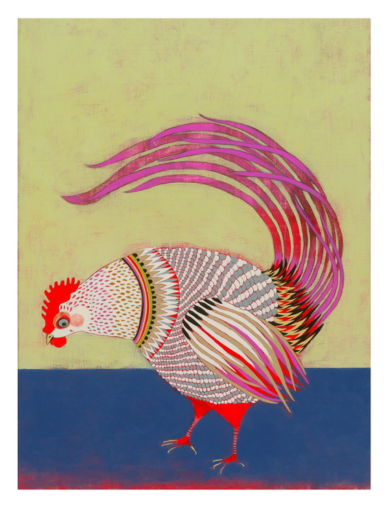 Rooster print by Jennifer Davis