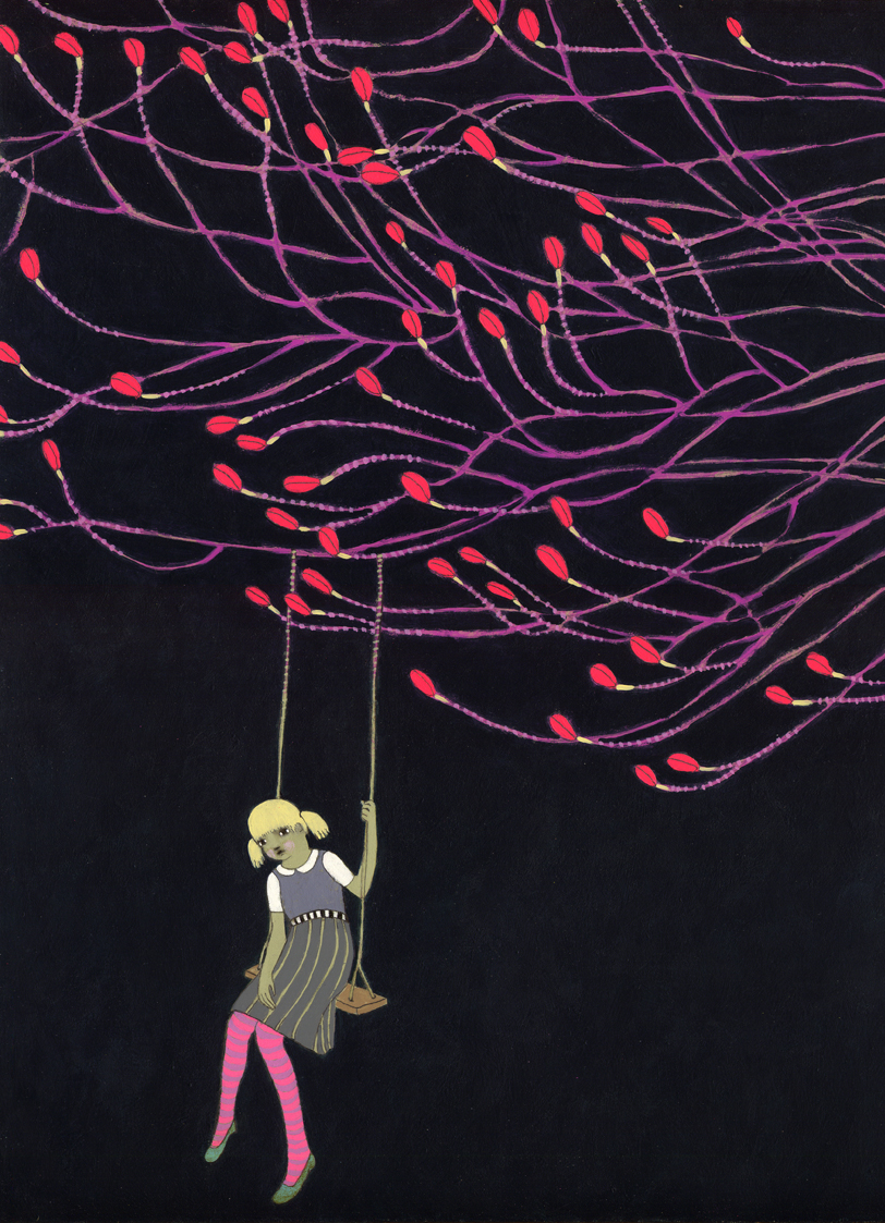 Tree Swing original painting by Jennifer Davis