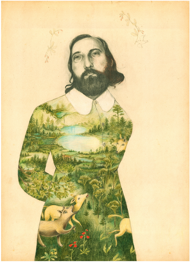 Papa Loves Nature print by Joanna Concejo