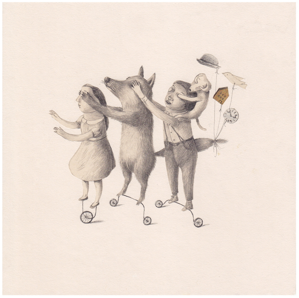 Eyes closed print by Joanna Concejo