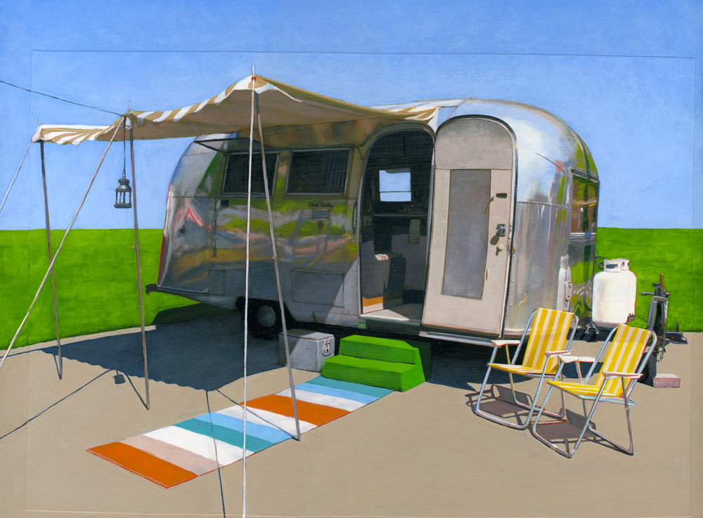 Globetrotter for Two original painting by Leah Giberson