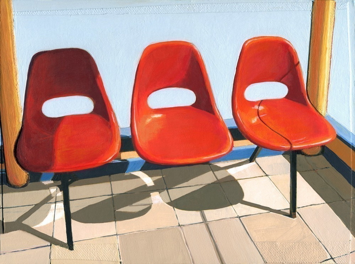 Three Seater print by Leah Giberson