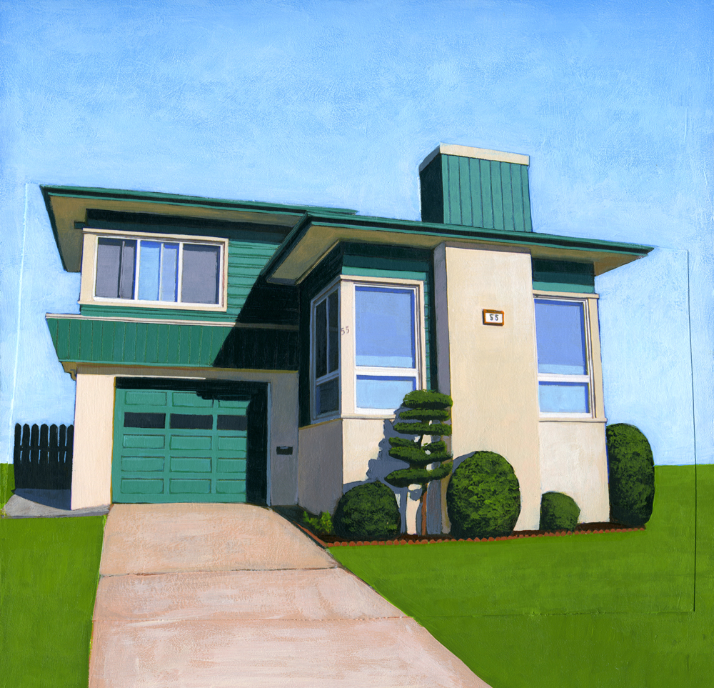 Westlake Viridian original painting by Leah Giberson