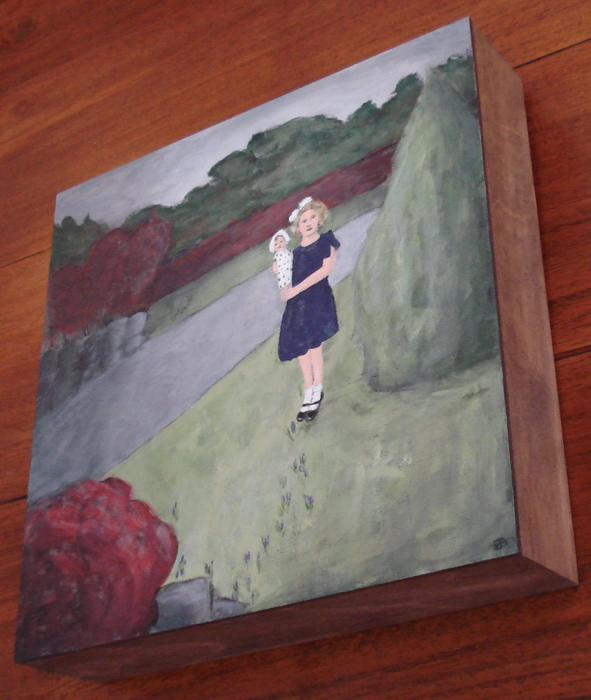 Elaine and her dearest dollie Mabel by Elizabeth Bauman