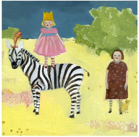 Clover's imaginary friend travels by zebra by Amanda Blake