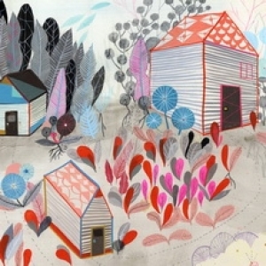 Three Houses in the Field by Betsy Walton