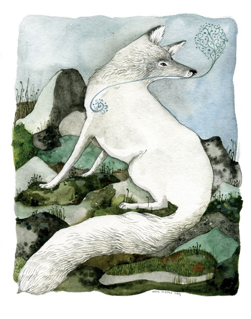 Arctic Fox by Diana Sudyka