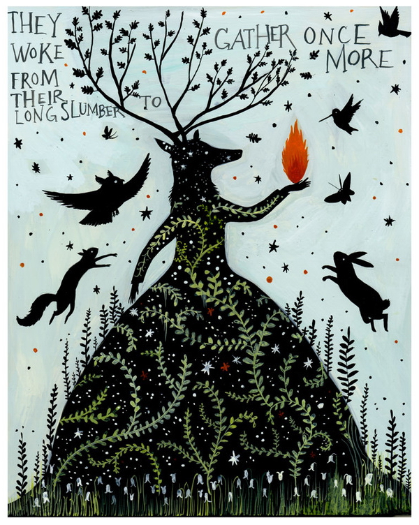 The Gathering print by Diana Sudyka