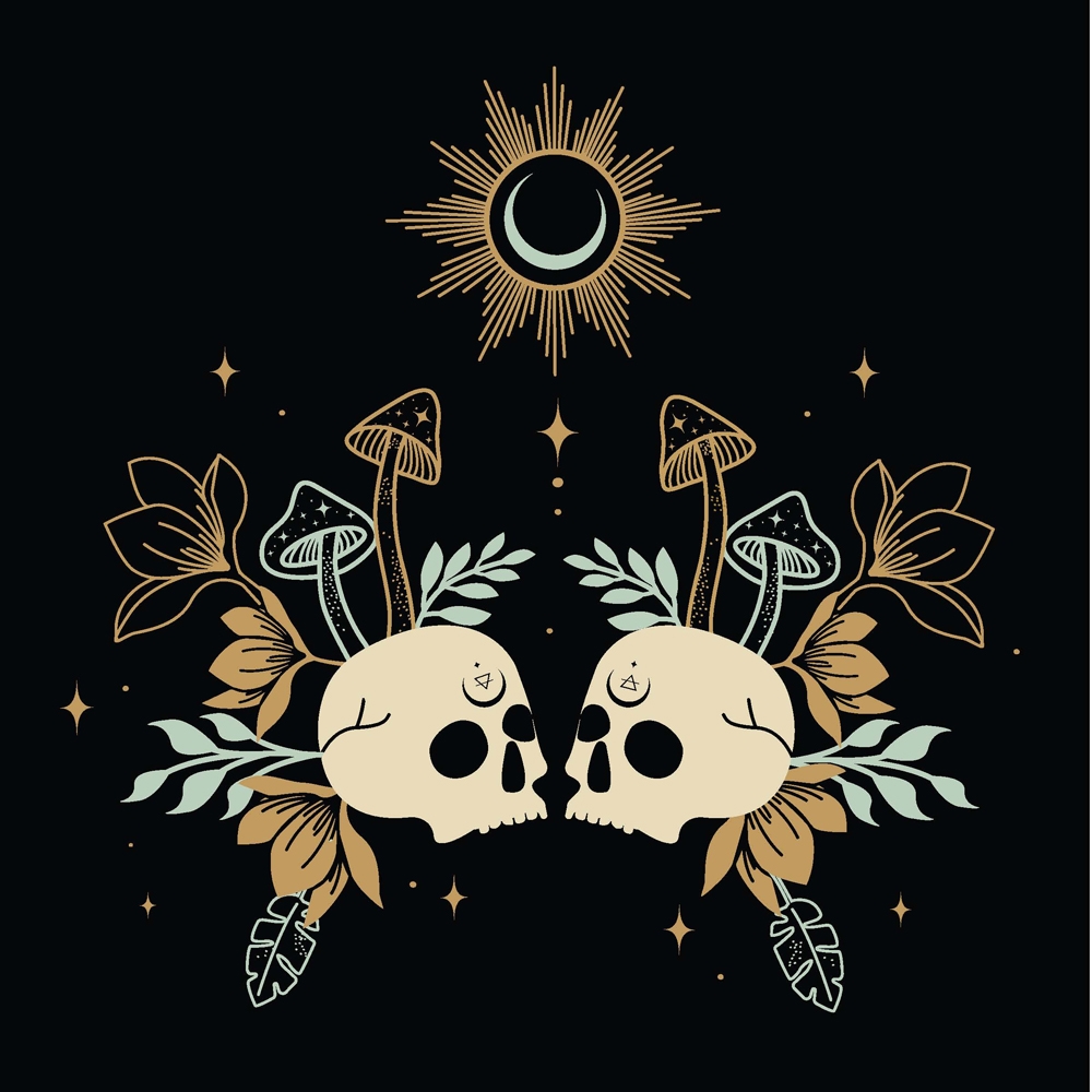 Floral Skull by Daphna Sebbane