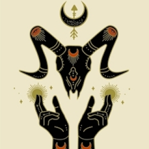 Ram Skull Hands by Daphna Sebbane