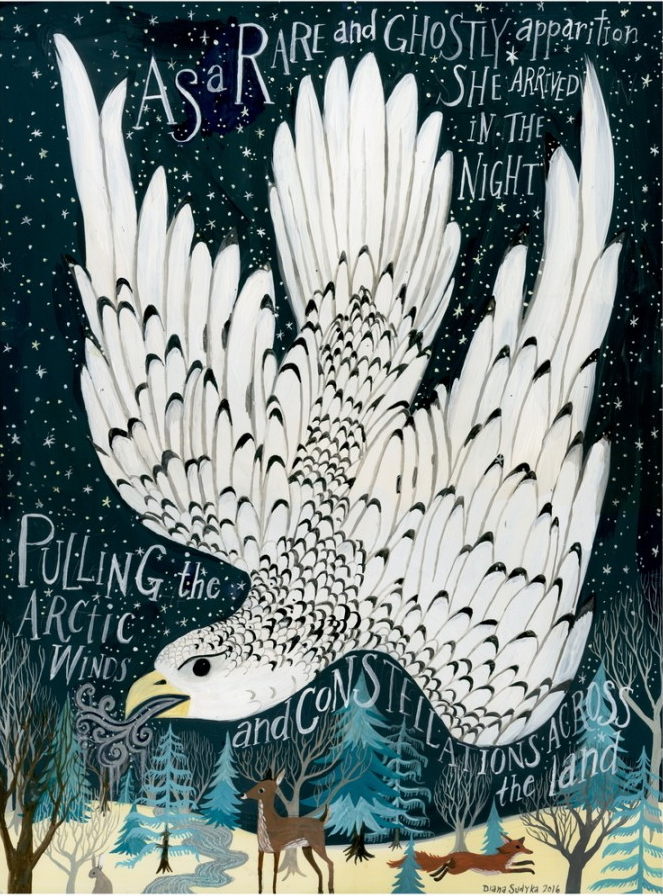 Gyrfalcon by Diana Sudyka