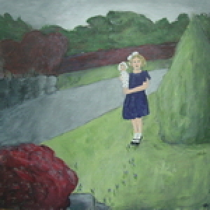 Elaine and her dearest dollie Mabel by Elizabeth Bauman