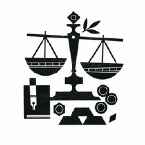 Libra letterpress print by Katie Kirk