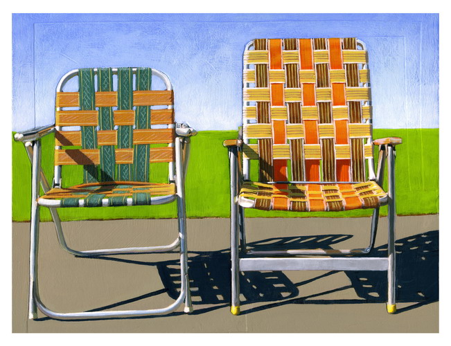 Summer Chairs print by Leah Giberson