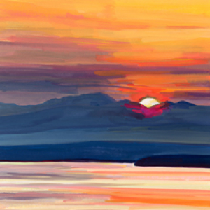 Burnt Orange Glow by Kelly Johnston