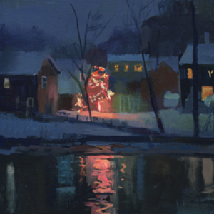 Lights across river by Jeremy Miranda