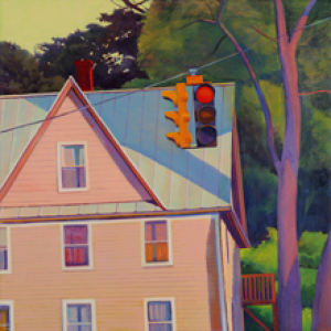 Small Town Intersection, Morning by Susan Abbott