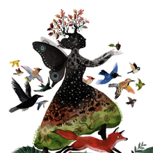 Party Dress print by Jennifer Davis