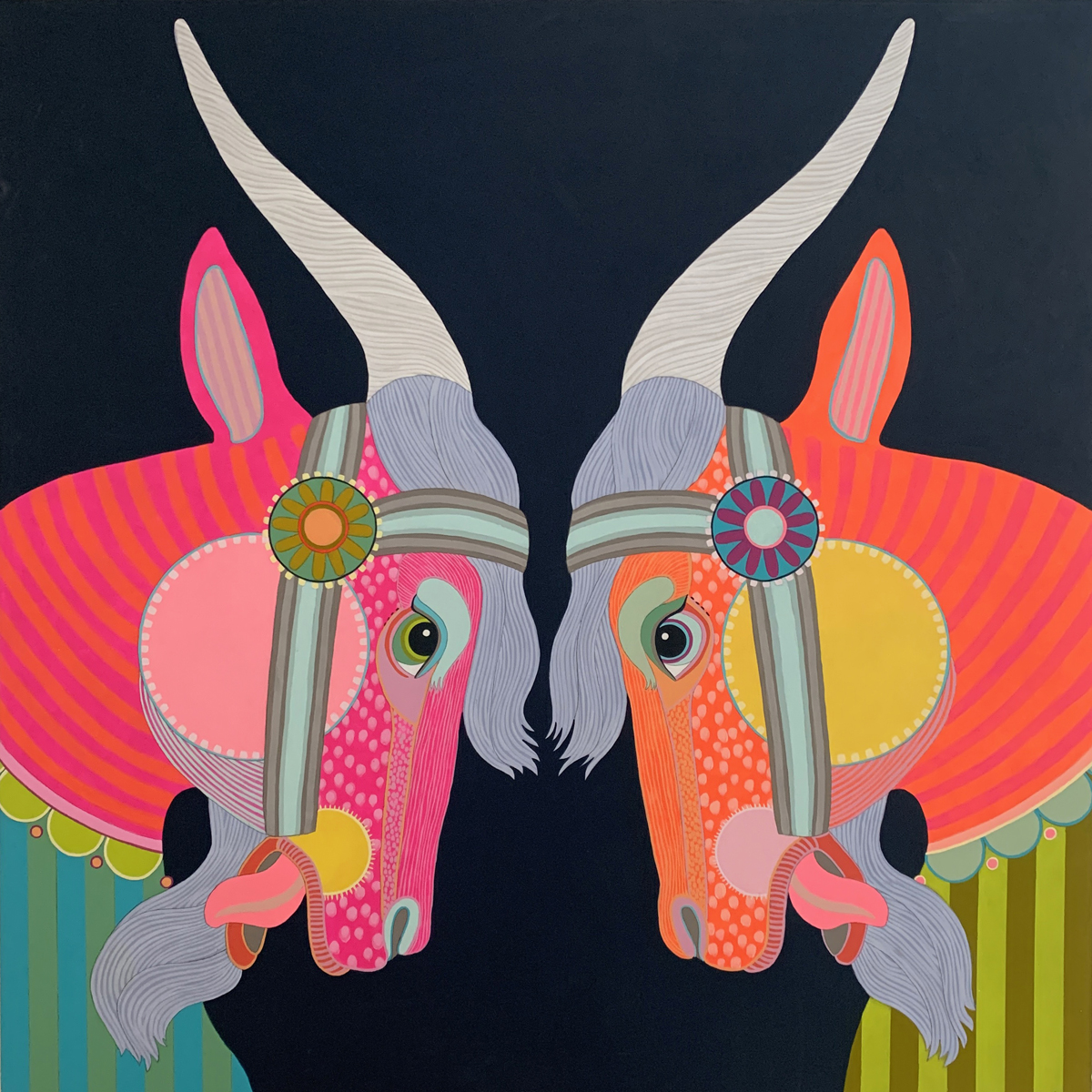 Two Goats by Jennifer Davis