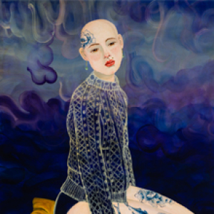 Pink Mules, Yellow Pillow by Anne Siems