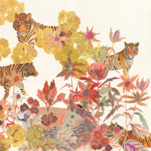 Tigers, Primula, and Thistle by Michelle Morin