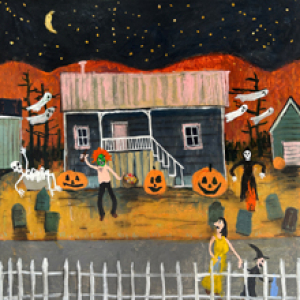 Half Drunk Halloween Neighbor by Mike Ousley