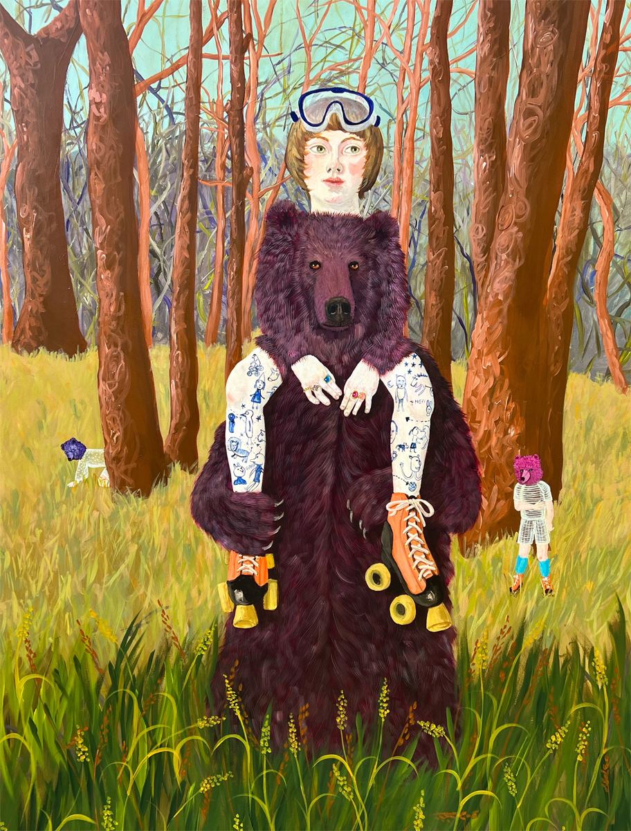 Purple Bear by Anne Siems