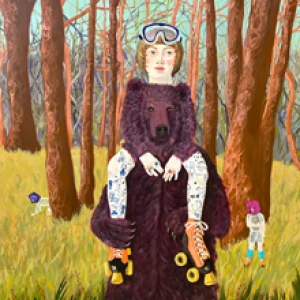 Purple Bear by Anne Siems