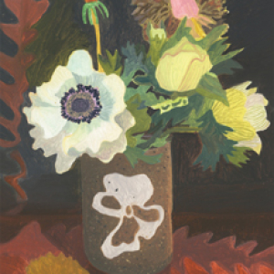 Anemone Dandelions and Pinch Pot by Michelle Morin