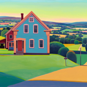 Blue House in Summer by Susan Abbott